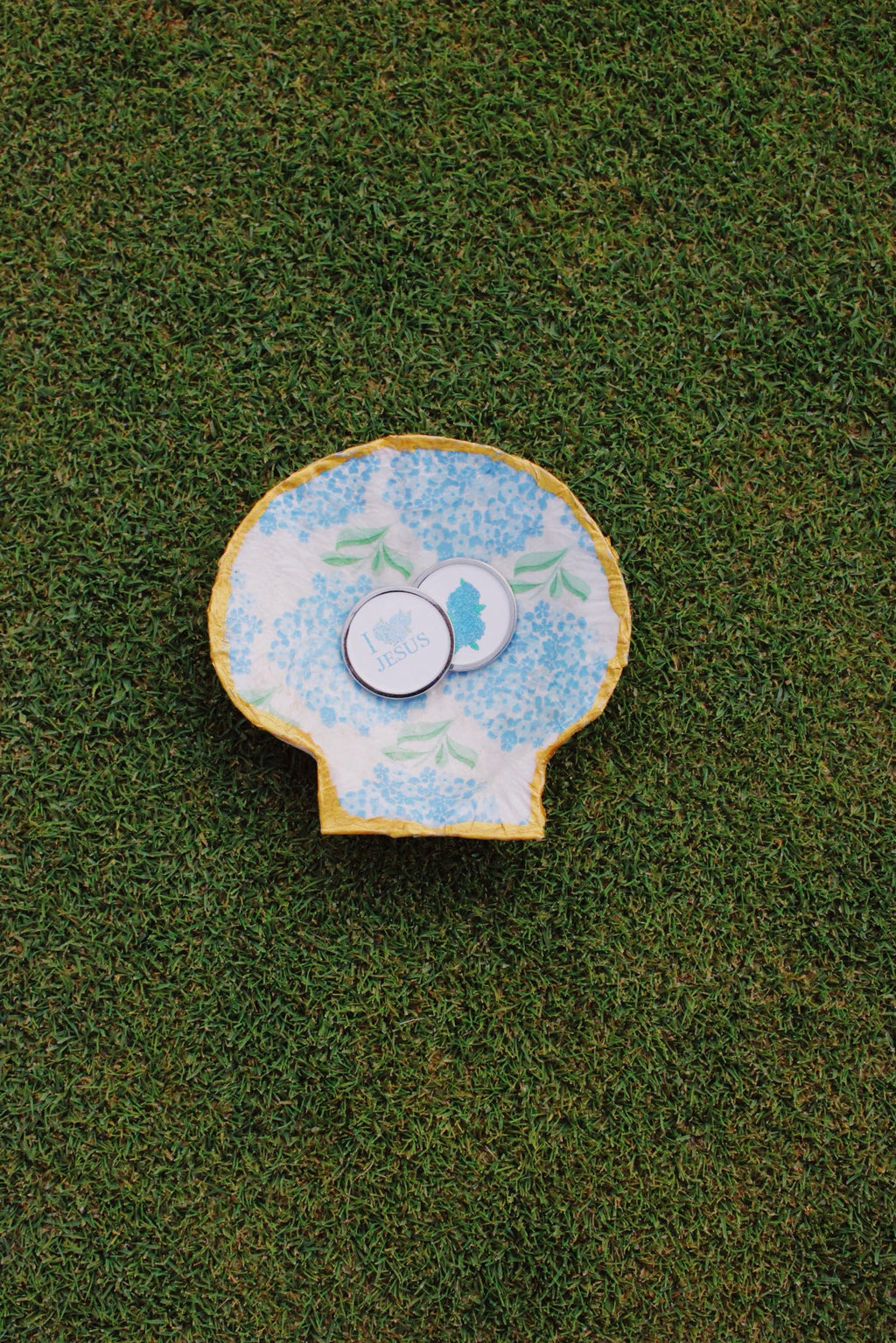 Hydrangea Blue Golf Ball Markers