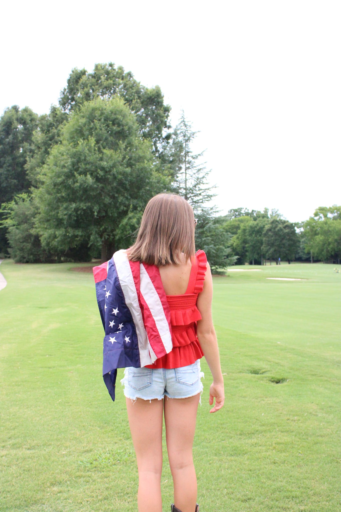 Red Ruffled Knit Sleeveless Top
