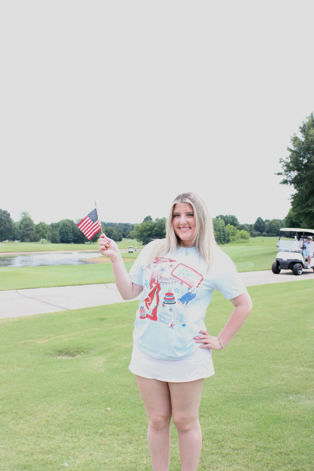 USA Sticker Patch Graphic Tee