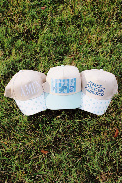 Ashley Hydrangea Blue Trucker Hat