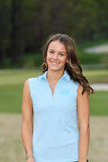 The Hallie Womens Golf Sleeveless Collared Polo