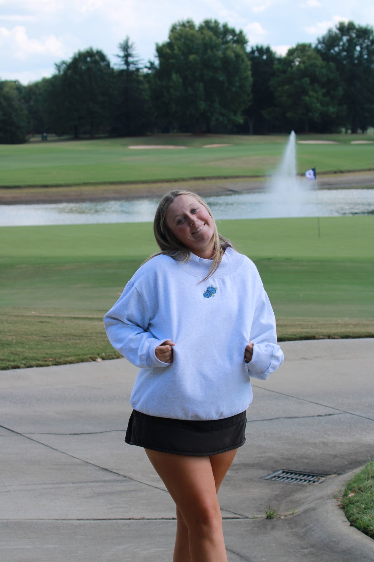 Hydrangea Blue Mockneck