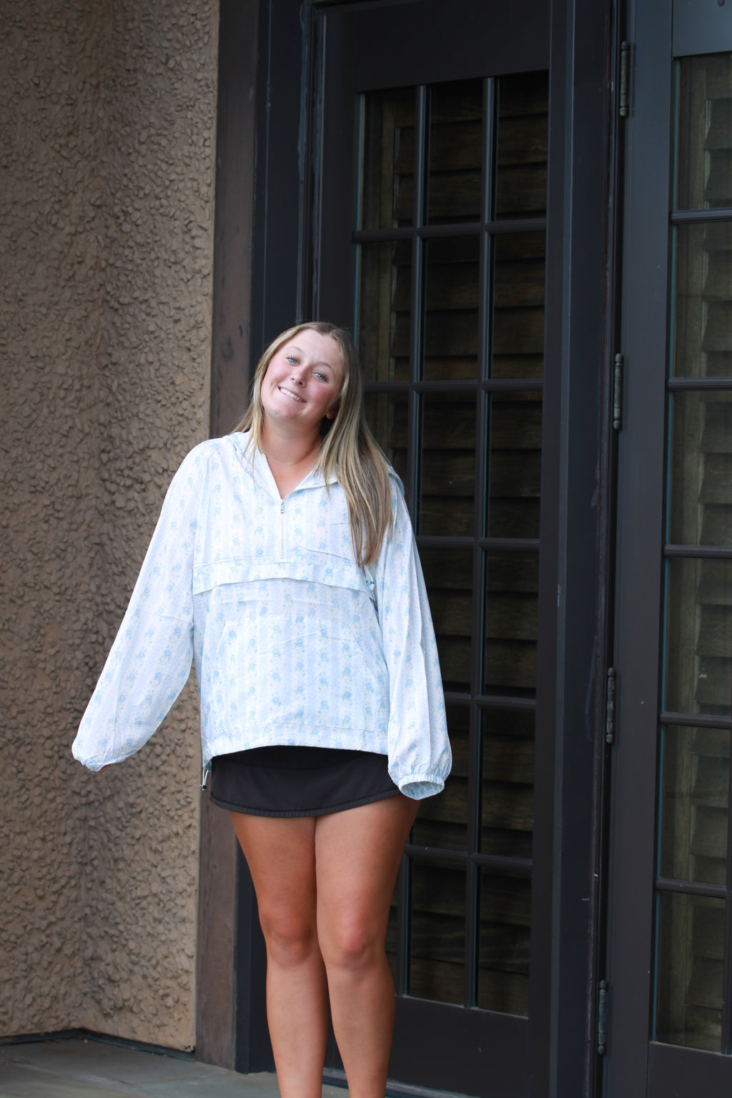 Blue Flower Wind Breaker