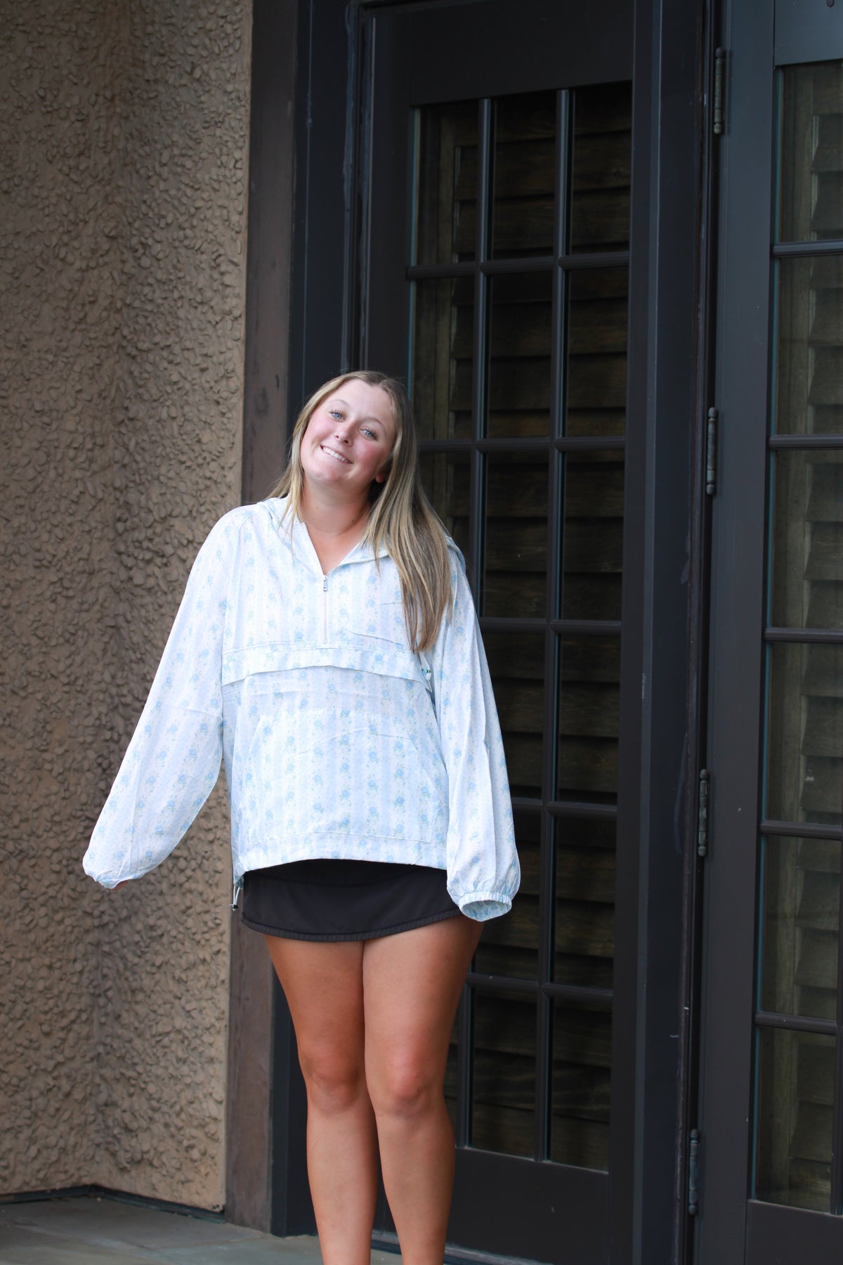 Blue Flower Wind Breaker
