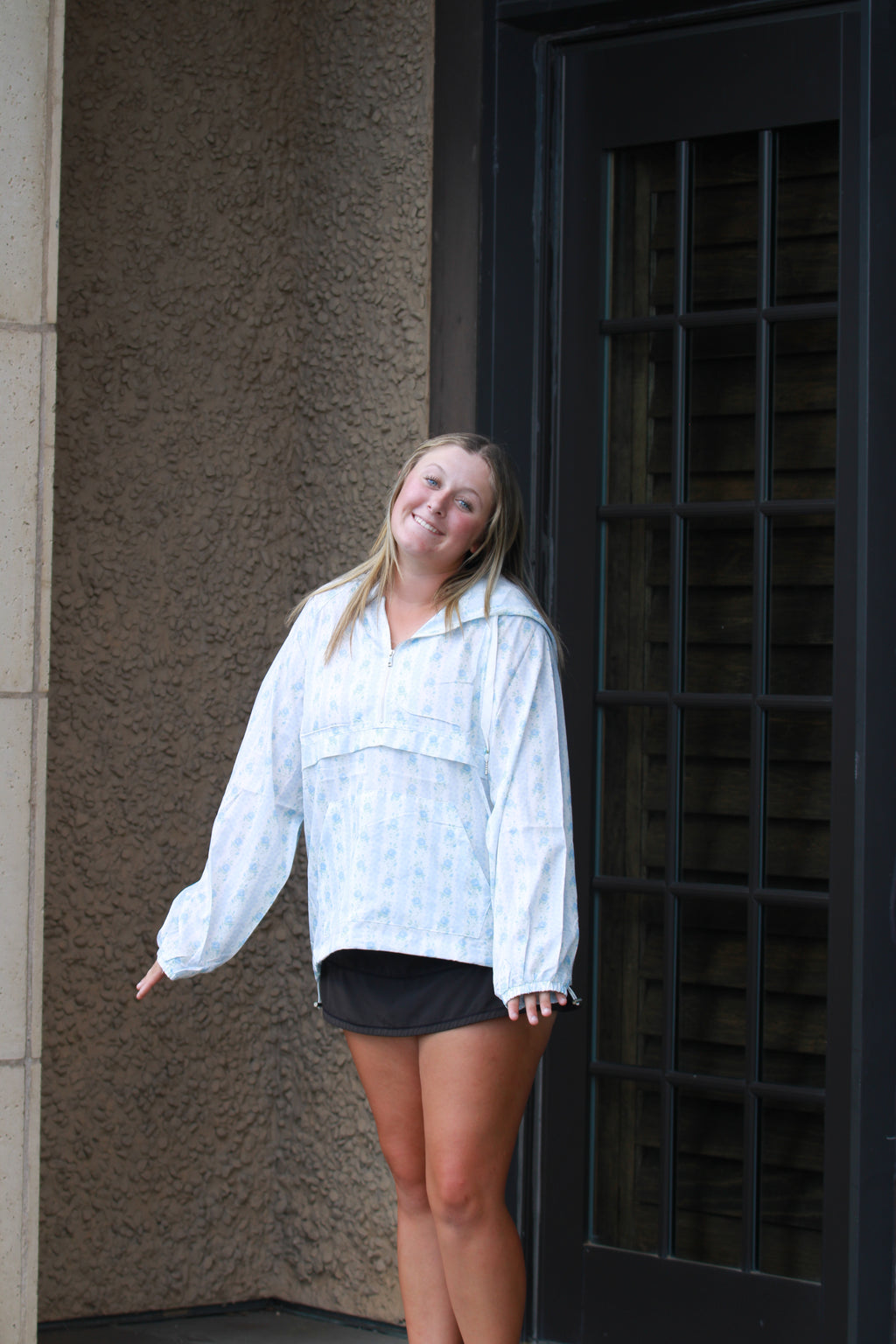 Blue Flower Wind Breaker