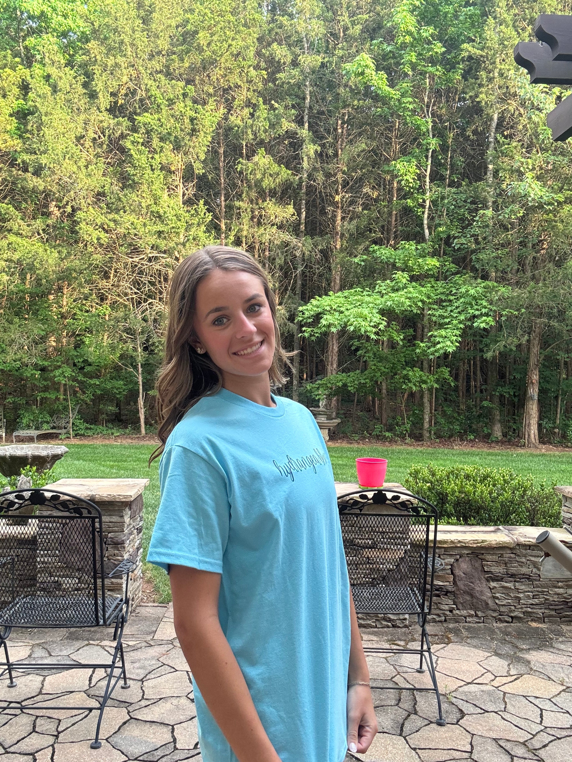 The Maya Hydrangea Blue Tee Shirt